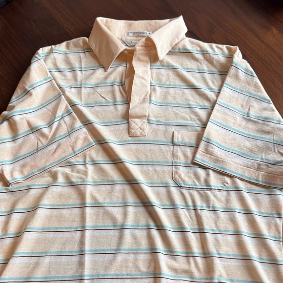 Christian Dior vintage and rare polo Men's Striped Tan Shirt large - Picture 4 of 5